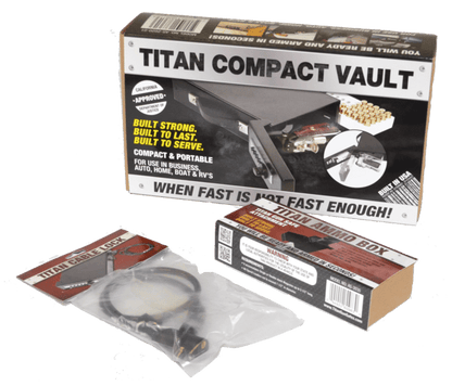 Titan Compact Vault Bundle  Set,  Rapid-Access Handgun Safes for cars & trucks CCW No. 1 Choice  LifeTime Warranty - Titan Security Products Inc